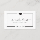 Moderne Minimale Chic Script Afstuderen Calling Ca Visitekaartje (Voorkant)