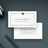 Moderne Minimale Chic Script Afstuderen Calling Ca Visitekaartje