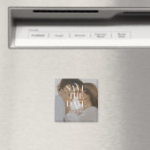 Moderne minimale chique foto bruiloft Save the Dat Magneet (Insitu (Vaatwasser))
