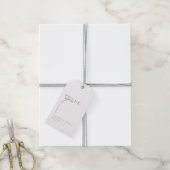 Moderne, minimale, "DANK U" bruiloft Cadeaulabel (Met Touw)