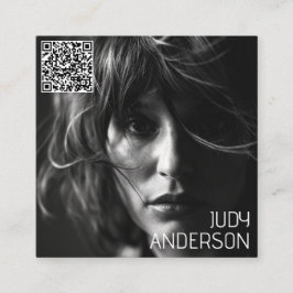 Moderne, minimale, eenvoudige professionele foto vierkante visitekaartje