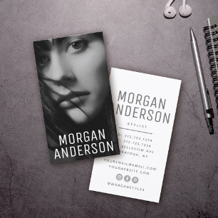 Moderne, minimale, eenvoudige professionele foto visitekaartje