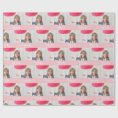 Moderne minimale eenvoudige roze girly 60e verjaar cadeaupapier (Vlak)