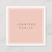 Moderne, minimale, eenvoudige Sjabloon Vierkante Visitekaartje (Voorkant)