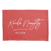 Moderne, minimale eenvoudige typografie, ondeugend kussensloop (Voorkant-Links)