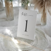 Moderne minimale eenvoudige weduwentabelnummers reclamebord met voetstuk