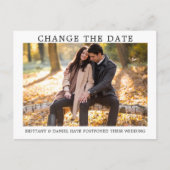 Moderne minimale eenvoudige wijziging van de datum briefkaart (Voorkant)