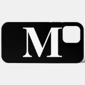 Moderne, minimale Elegant Custom Black Monogram Case-Mate iPhone Case (Achterkant (horizontaal))