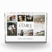 Moderne minimale elegant multi-7-fotofamilie fotoblokken (Voorkant)