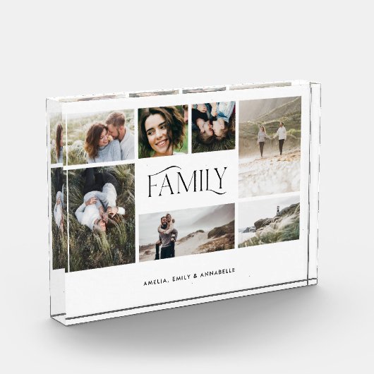 Moderne minimale elegant multi-7-fotofamilie fotoblokken (Links)
