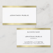 Moderne, minimale elegante Design Trendy Plain Visitekaartje (Voorkant / Achterkant)