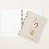 Moderne minimale elegante kleurrijke gepersonalise planner (Display)