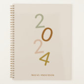 Moderne minimale elegante kleurrijke gepersonalise planner (Voorkant)