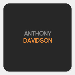 Moderne, minimale, elegante professionele speelpla vierkante sticker