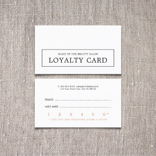 Moderne minimale elegante schoonheidslogo-Kaart Klantenkaartje