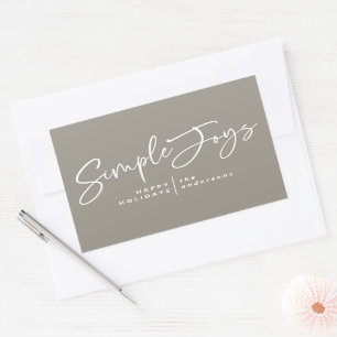Moderne, minimale elegante scriptvakantiefoto rechthoekige sticker