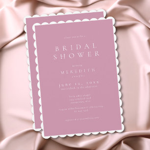 Moderne Minimale Elegante Stof Roze Bruidsdouche Kaart