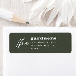 Moderne minimale elegante typografie familie groen etiket