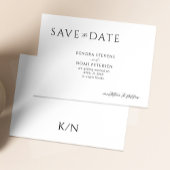 Moderne minimale elegante zwart-witte bruiloft save the date