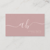 Moderne, minimale en geavanceerde Script-monogram Visitekaartje (Voorkant)