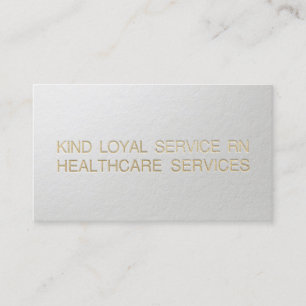 Moderne minimale Faux Gold Foil aangepaste reliëft Visitekaartje