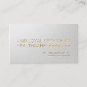 Moderne minimale Faux Gold Foil aangepaste reliëft Visitekaartje