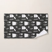 Moderne minimale feestelijke Scandi Black en White Bad Handdoek (Handdoek)