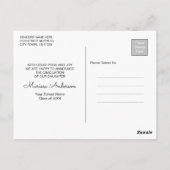 Moderne minimale foto Afstuderen aankondiging Briefkaart (Achterkant)