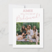Moderne minimale foto | Bent u mijn Bridesmaid? (Voorkant)
