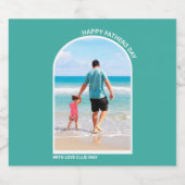 Moderne minimale foto | Fijne feestdag Bier Etiket (Enkel label)