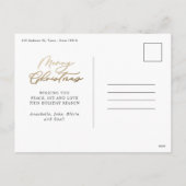 Moderne, minimale foto-kerstelegant script feestdagenkaart (Achterkant)