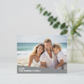 Moderne minimale foto met diagonaal kleurenblok briefkaart (Staand voorkant)