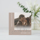 Moderne minimale foto | save the date (Staand voorkant)