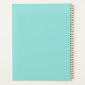 Moderne minimale fotocollage elegante turquoise planner (Achterkant)
