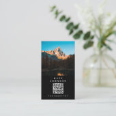 Moderne minimale fotograaf QR-code Sociale media Visitekaartje (Staand voorkant)