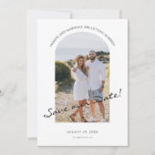 Moderne minimale foto's Bewaar de datum Aankondiging (Voorkant)