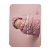 Moderne minimale geboorteaankondiging van Baby Magneet (Verticaal)