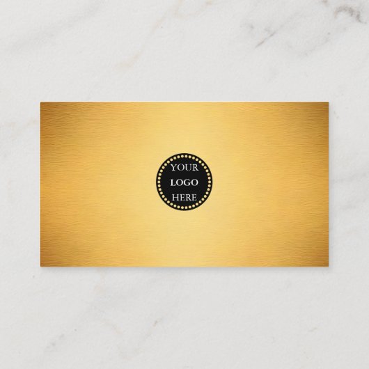 Moderne minimale geborstelde goud effect QR-code Visitekaartje (Achterkant)