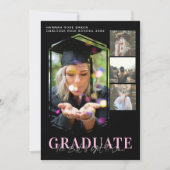 Moderne minimale geometrische Afstuderen 4 Foto Aankondiging (Voorkant)