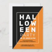 Moderne, minimale geometrische halloween-uitnodigi kaart (Voorkant)