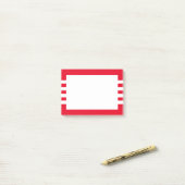 Moderne, minimale geometrische rode strepen post-it® notes (Op bureau)