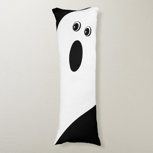 Moderne minimale Ghost Halloween Lichaamskussen (Voorkant Verticaal)