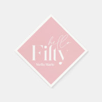 Moderne minimale girly roze eenvoudige 50e verjaar