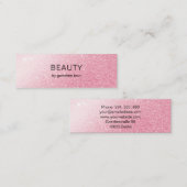 Moderne minimale glitter mini visitekaartje (Voorkant / Achterkant)