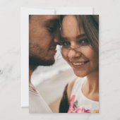 Moderne, minimale Gold Font-foto Kaart (Achterkant)