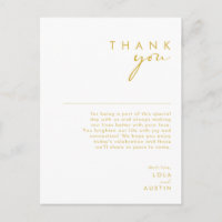 Moderne, minimale Gold Font - Hartelijk dank