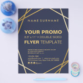 Moderne, minimale Gold Geometric 8,5 x 11-inch bro Flyer (Enkel)