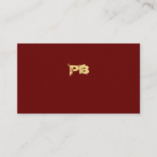 Moderne, minimale Gold Red Professional Visitekaartje (Voorkant)