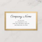 Moderne minimale goudolie visitekaartje (Achterkant)