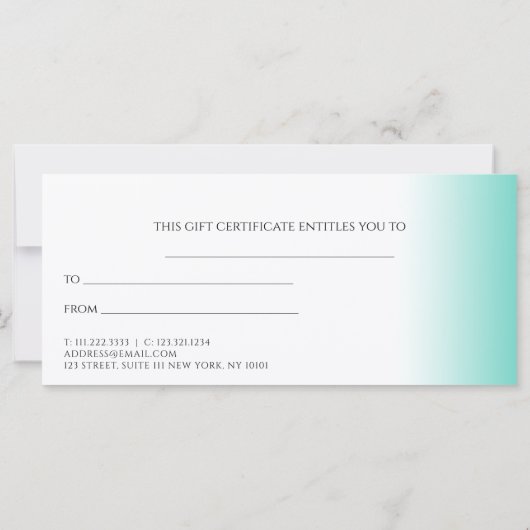 Moderne minimale gradiënt witte make-up & haar (Achterkant)